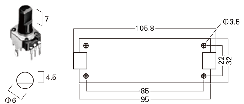 汎用ファンコントローラー外形図