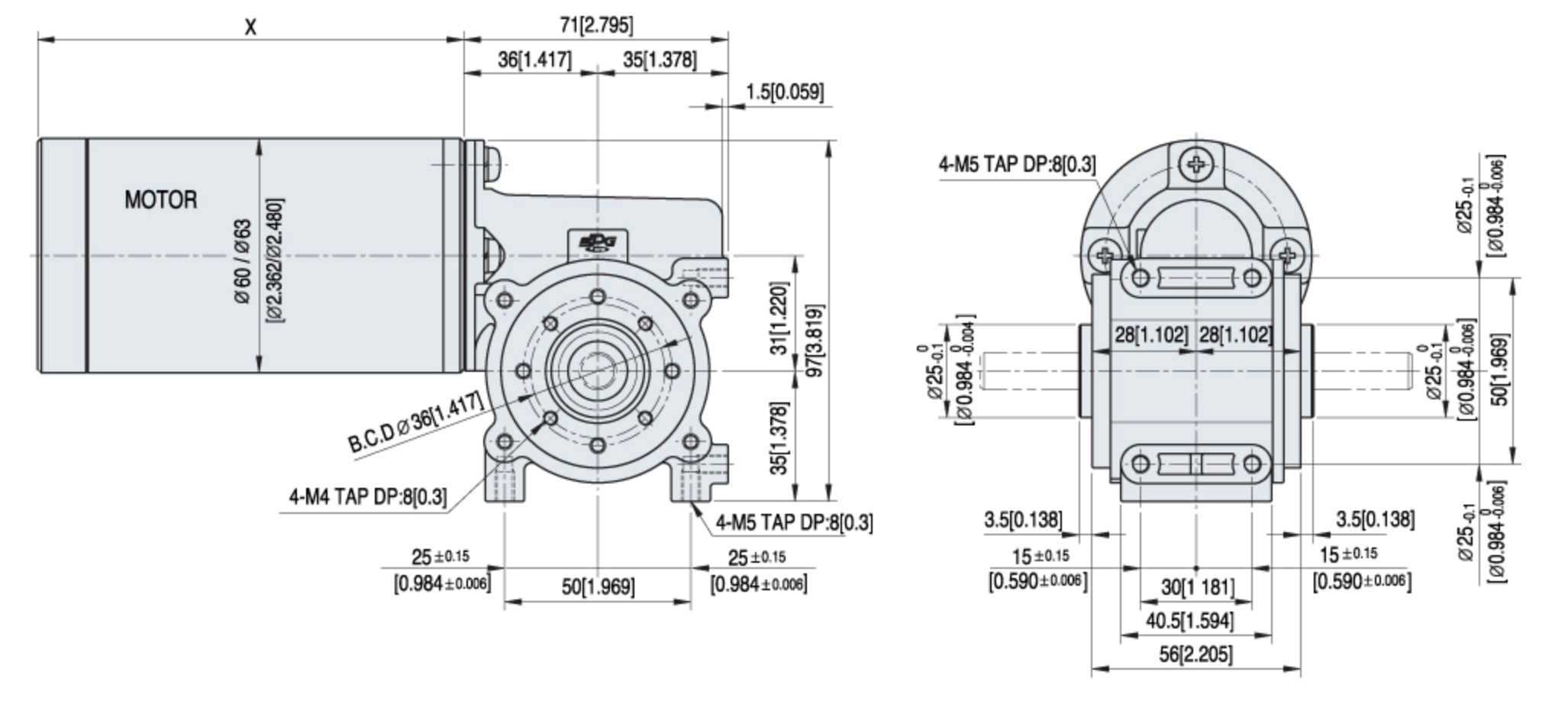 Right Angle Worm Gear Motors