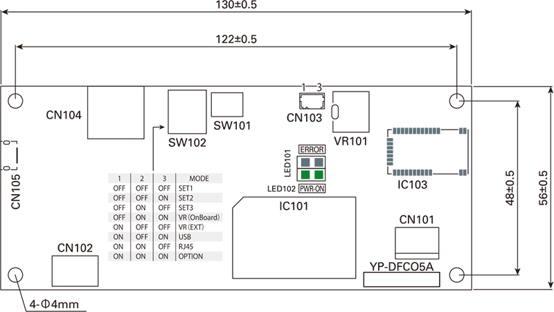 コントロール基板外形図